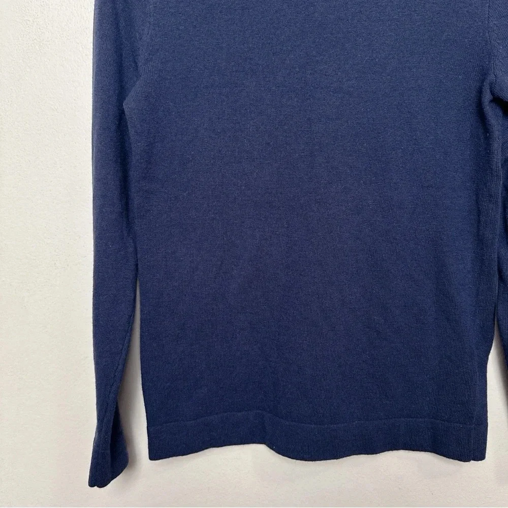J.crew Womens Xsmall Crew Neck Navy Wool Teddie Sweater